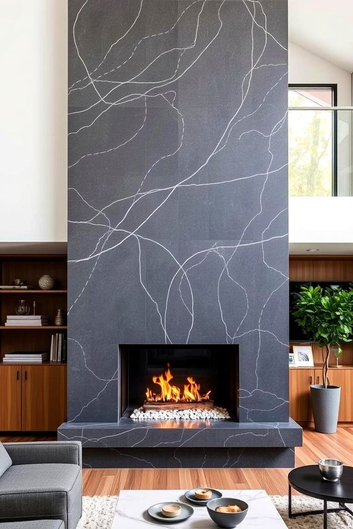 Custom Architectural Integration - 22 Two-story Fireplace Ideas