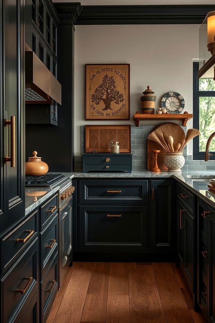 Custom Artisan Details - 22 kitchens with beautiful black cabinets