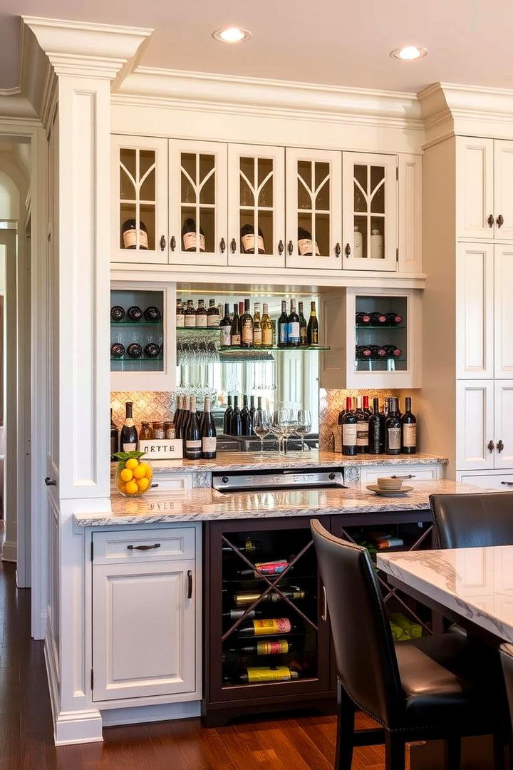 Custom Bar Areas and Wine Displays - 22 Art Deco Kitchen Ideas