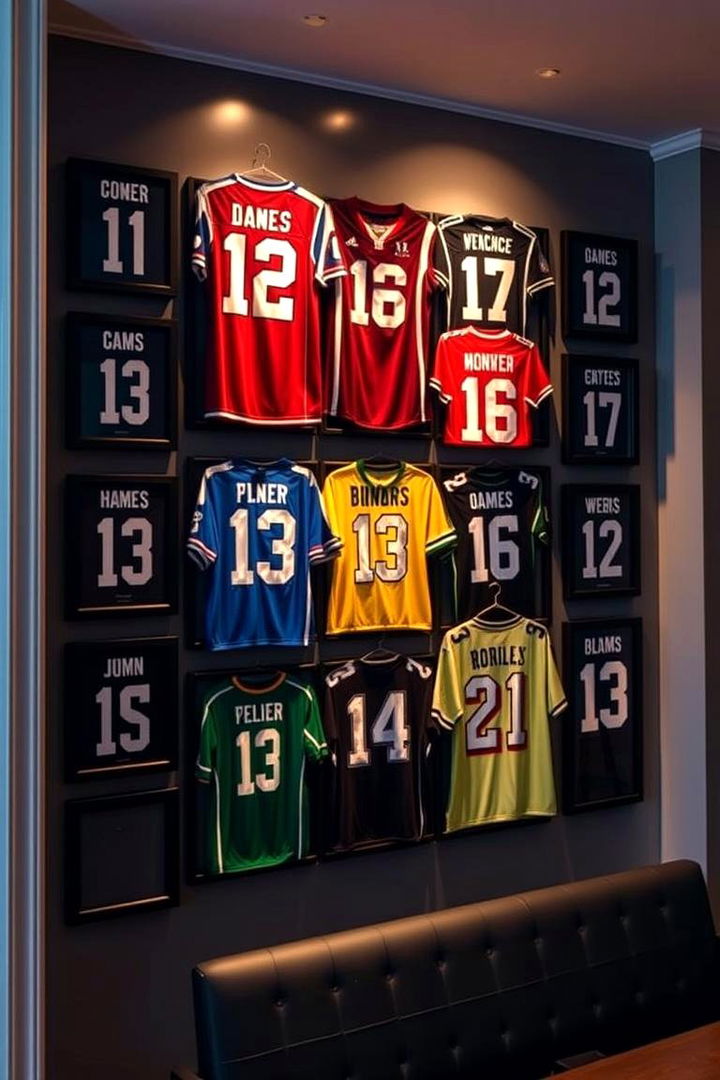 Custom Baseball Jersey Accents - 22 Baseball Room Decor Ideas