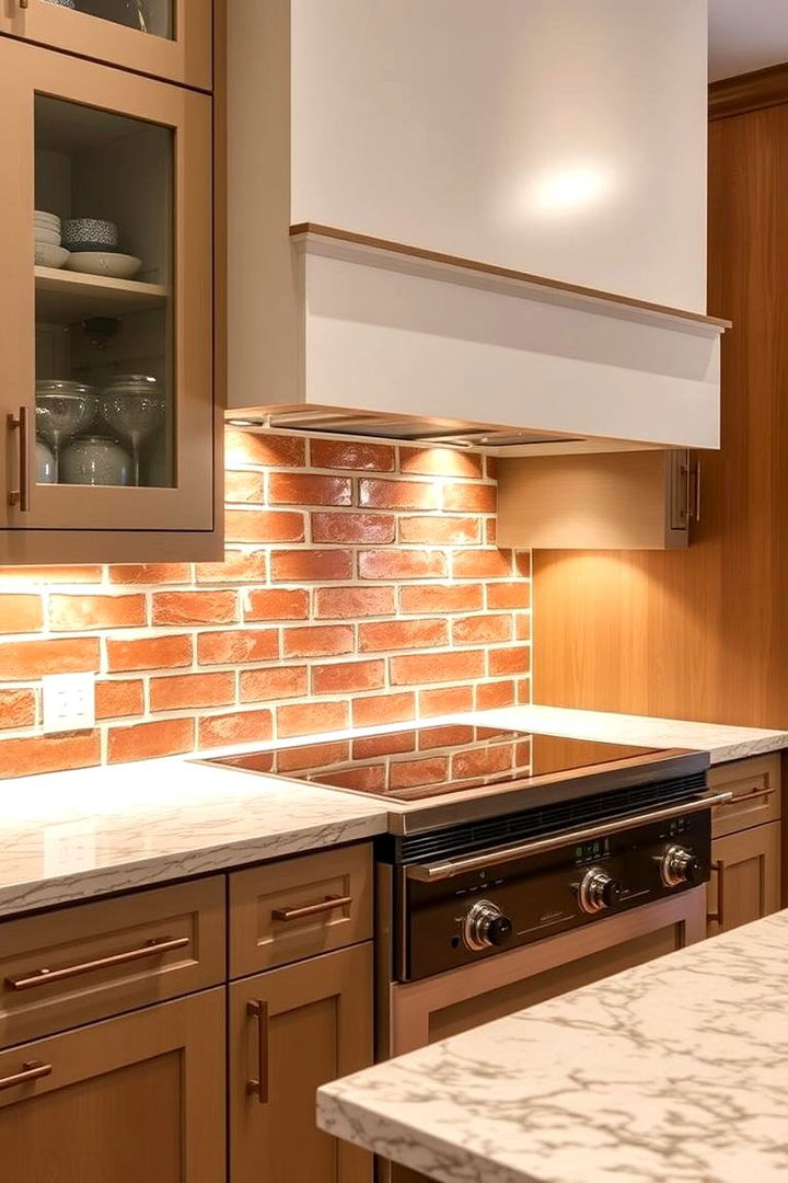 Custom Brick Backsplash Charm - 22 Red Brick Kitchen Ideas