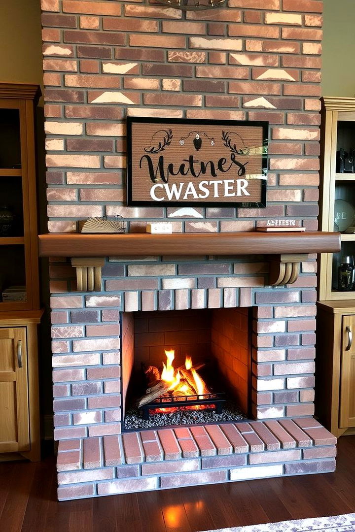Custom Brick Insert Designs - 22 Brick Fireplace Ideas