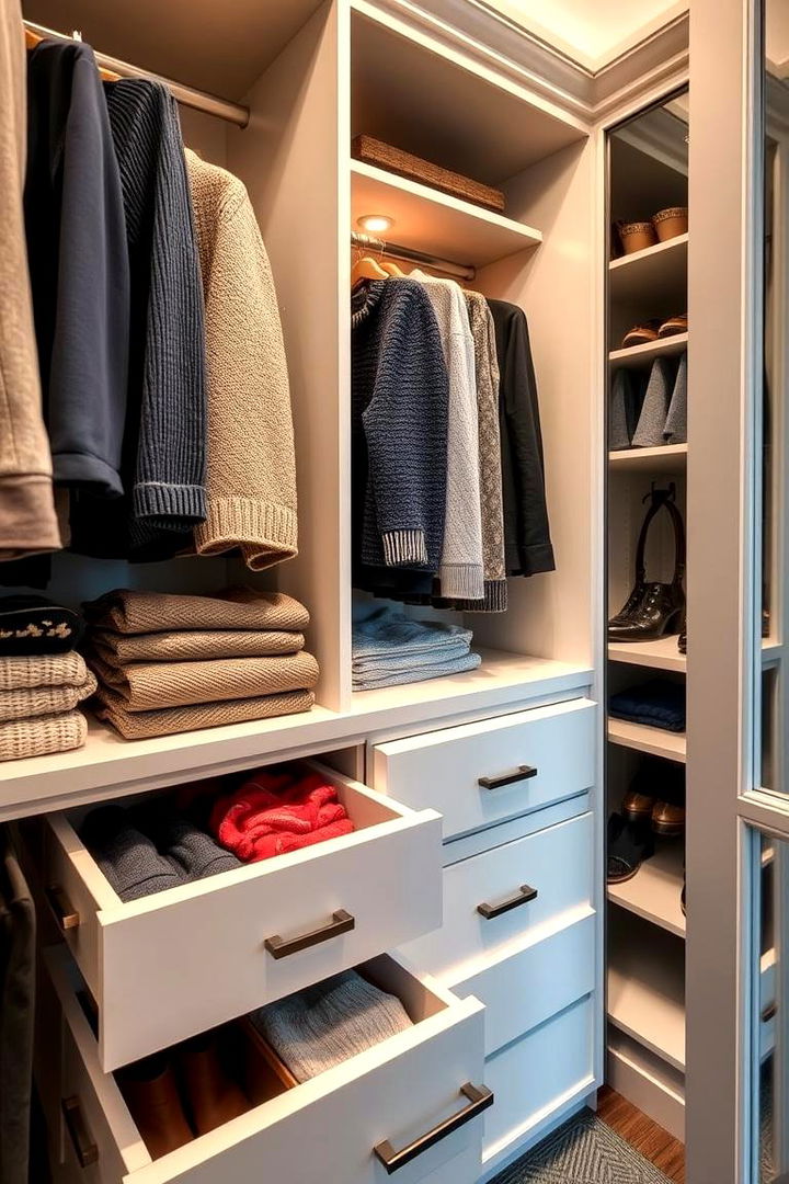Custom Built Closet Drawers - 22 sweater storage ideas