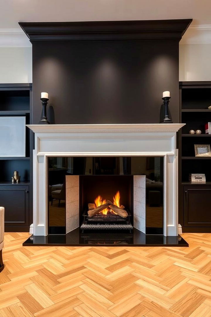 Custom Built Features for Statement Pieces - 22 Black and White Fireplace Ideas