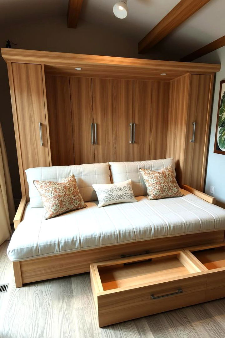Custom Built Futon Features - 22 Futon Bedroom Ideas