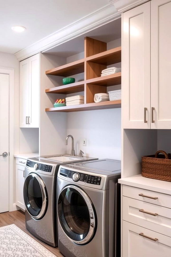 Custom Built In Cabinets and Shelves - 22 Laundry Room Shelving Ideas