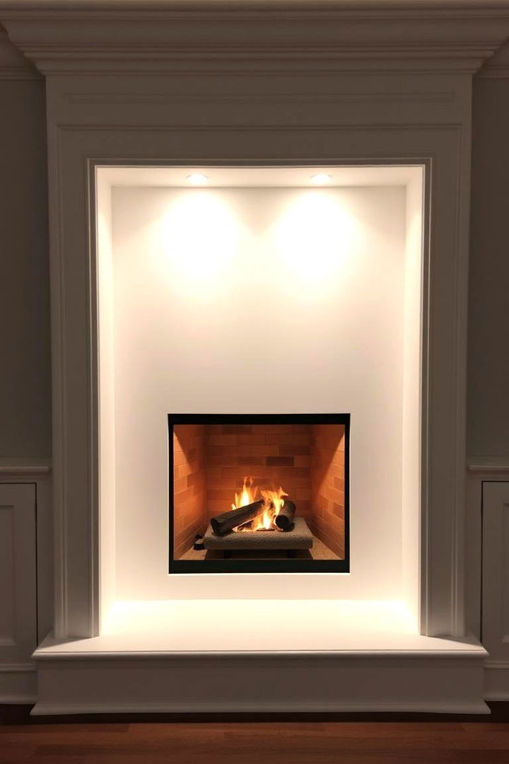 Custom Built In Fireplace Niche - 22 Living Room Fireplace Ideas