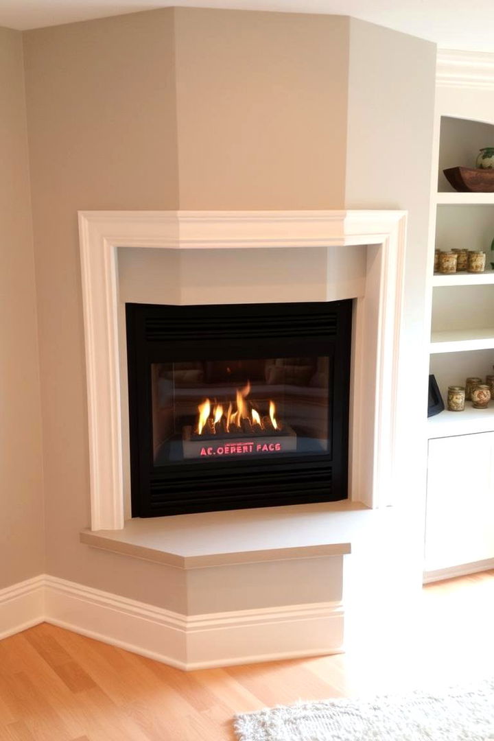 Custom Built In Niche Corner Gas Fireplace - 22 Corner Gas Fireplace Ideas