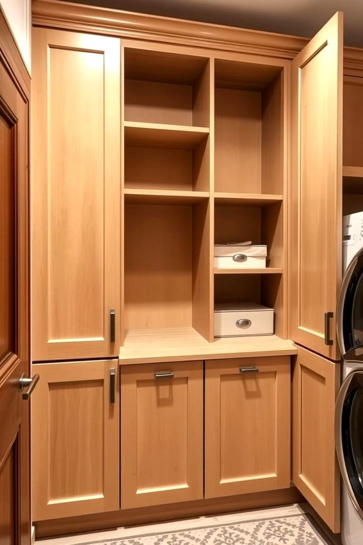 Custom Built In Storage - 22 Laundry Room Cabinet Ideas
