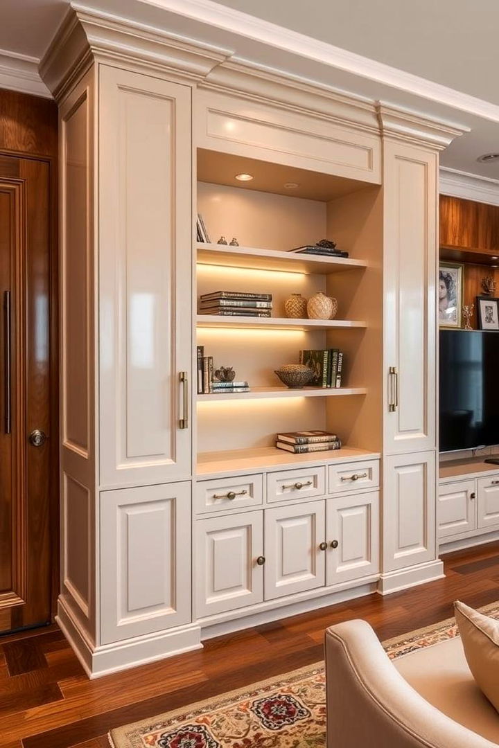 Custom Built In Storage and Design - 22 Art Deco Living Room Ideas