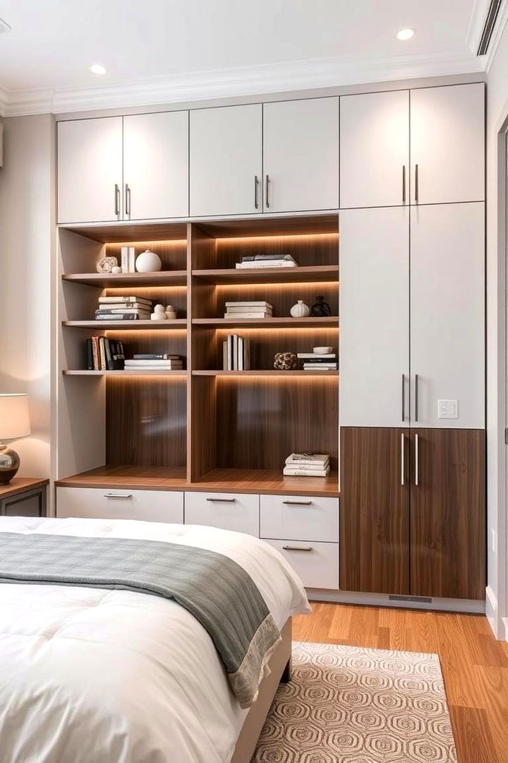 Custom Built In Storage - 22 Bachelor Room Ideas