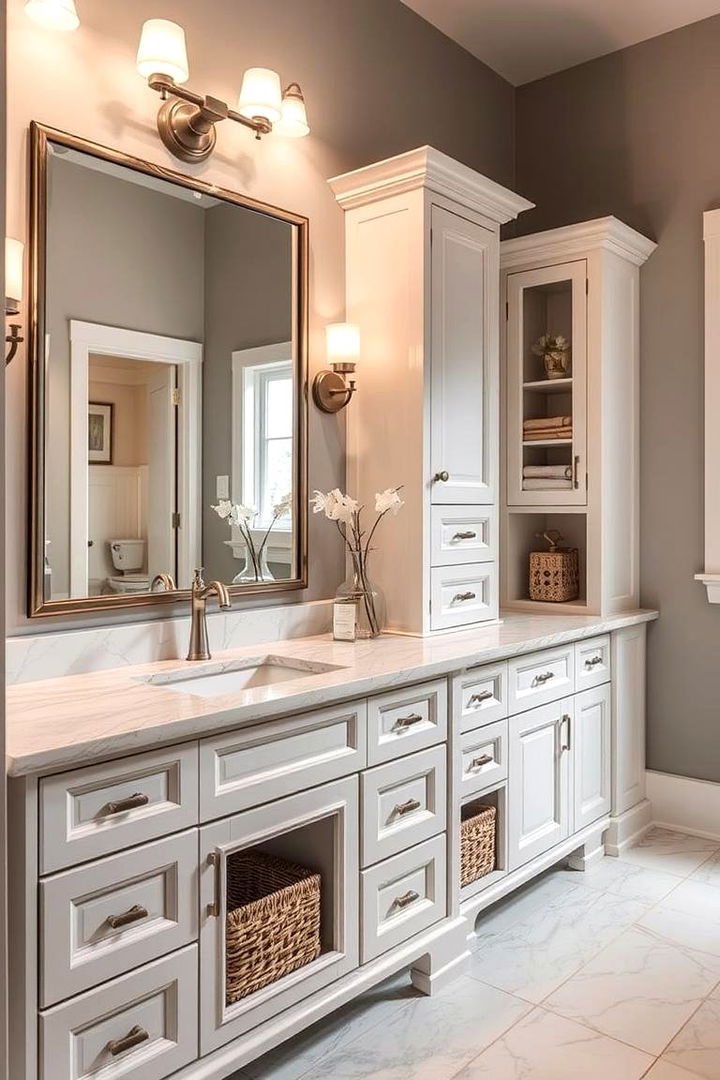 Custom Built Vanity - 22 Small Bathroom Vanity Ideas