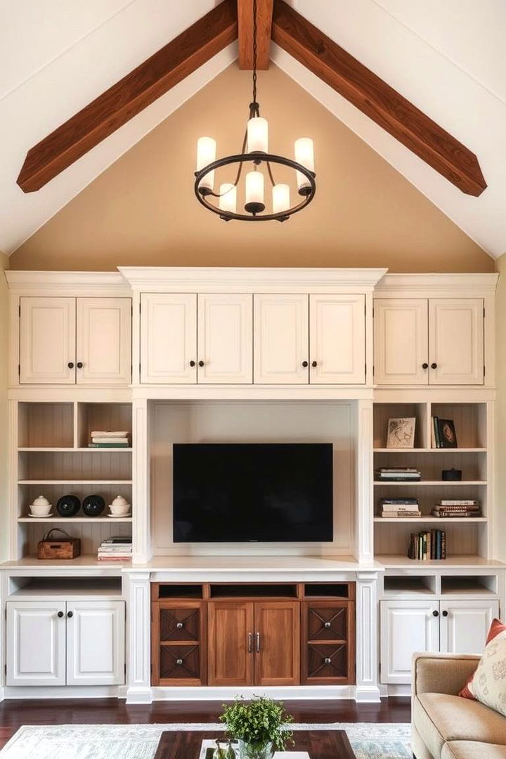 Custom Built in Creations - 22 Open Concept Vaulted Ceiling Living Room Ideas