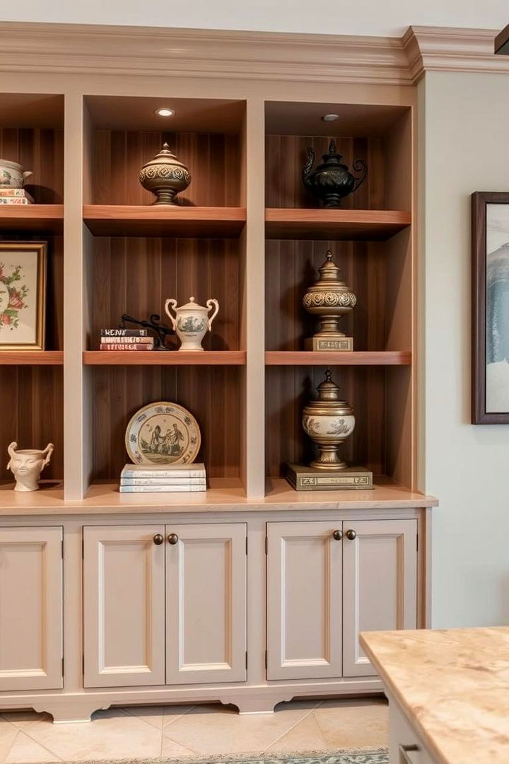 Custom Built in Shelving - 22 Tuscan Interior Design Ideas