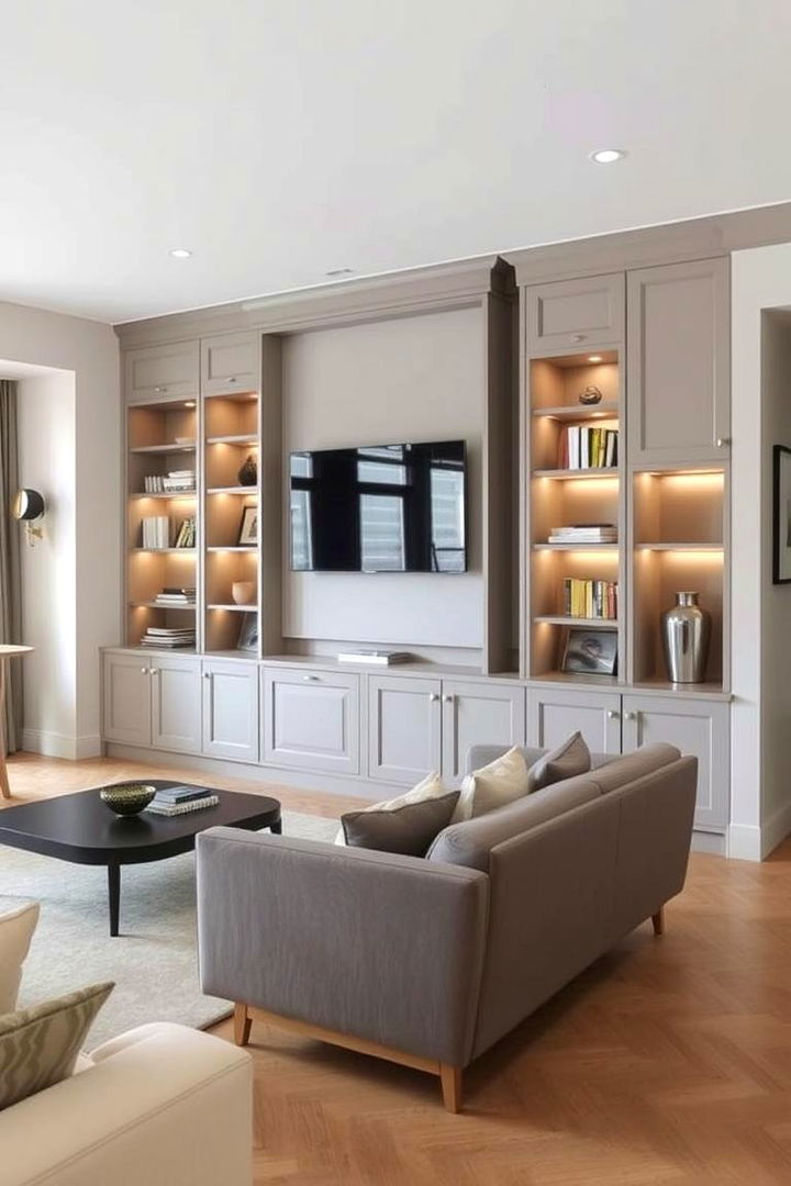 Custom Built ins - 22 Modern Living Room Ideas