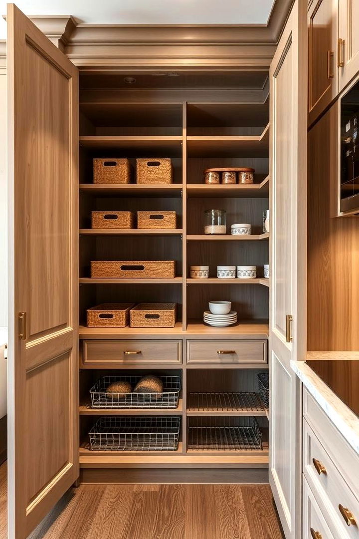 Custom Cabinetry Organization - 22 Larder Cupboard and Pantry Ideas for Your Kitchen