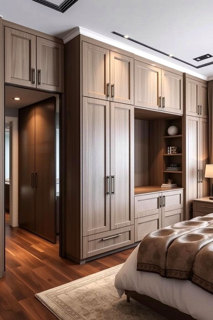 Custom Cabinetry for Refined Organization - 22 Large Bedroom Design Ideas