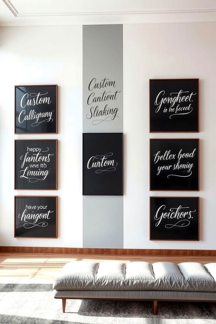 Custom Calligraphy and Typography - 22 High Ceiling Tall Wall Decor Ideas