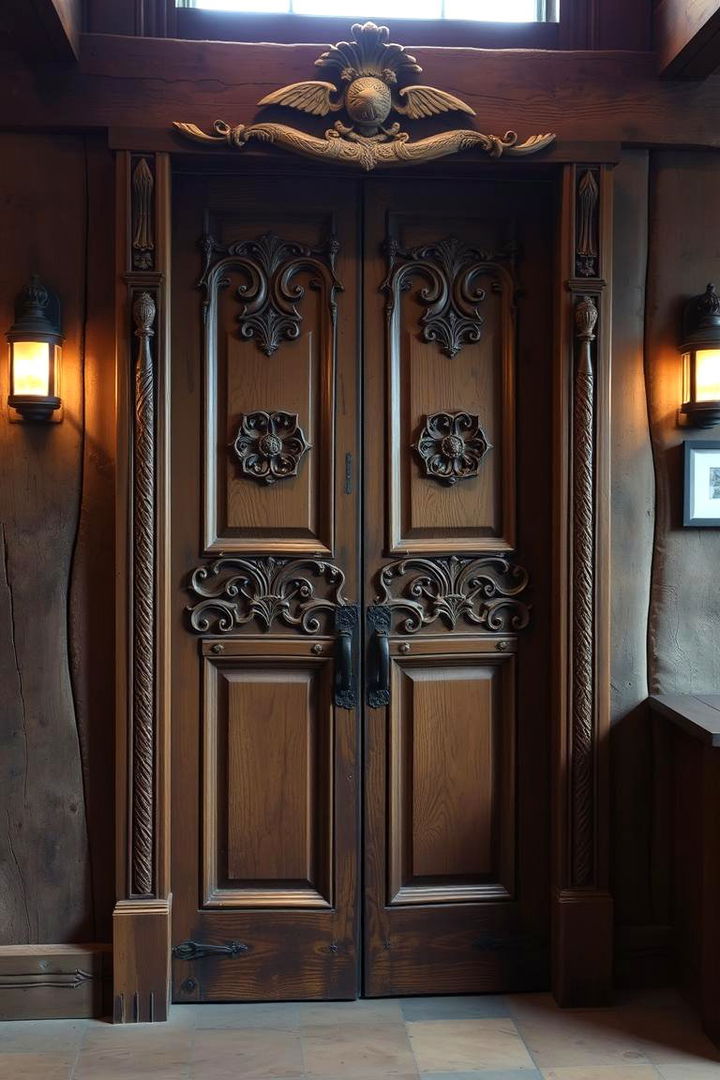 Custom Carved Designs - 22 Farmhouse Front Door Ideas