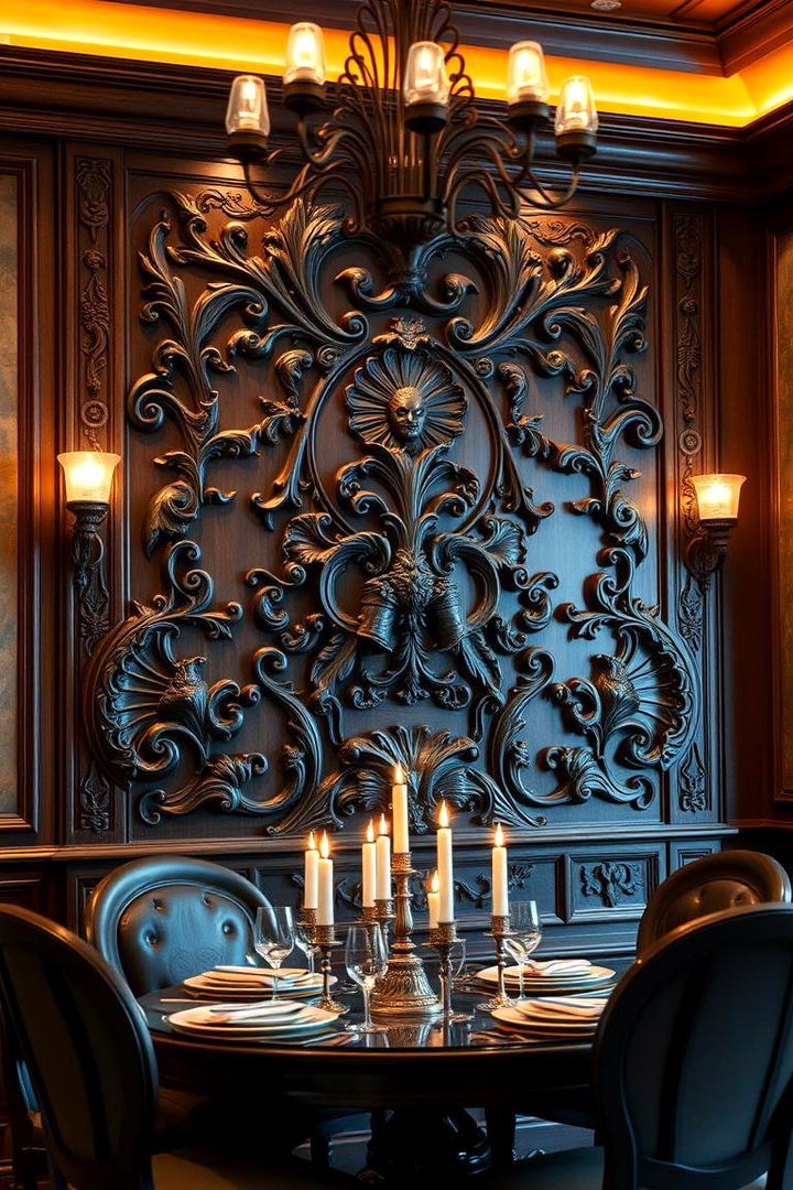 Custom Carved Panels - 22 Dining Room Wainscoting Ideas