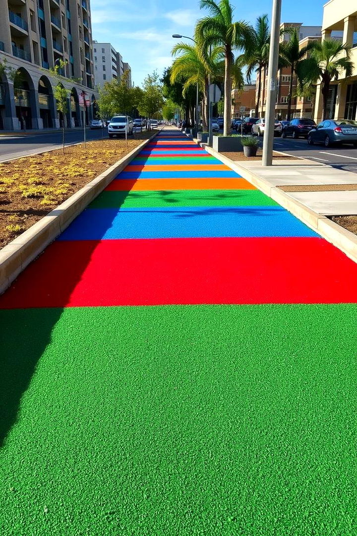 Custom Colored Asphalt Walkway - 22 Asphalt Walkway Ideas