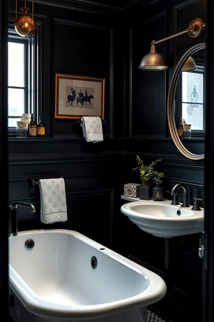 Custom Dark Finishing Touches - 22 Dark Bathroom Ideas