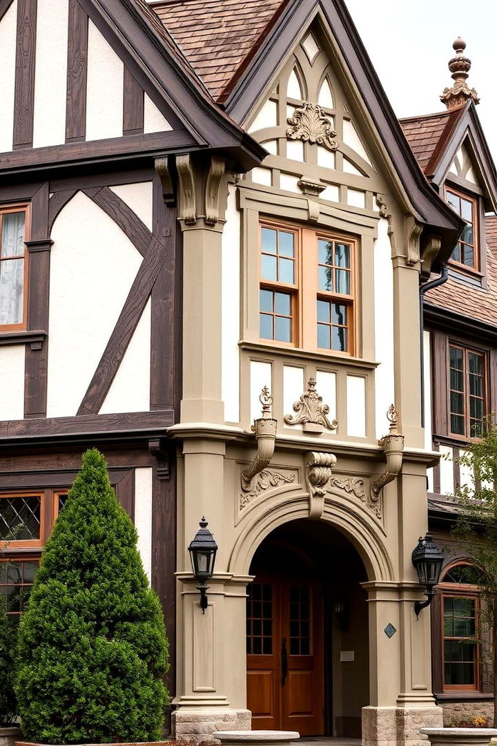 Custom Detailing and Decorative Accent Finials - 22 Modern Tudor Exterior Inspiration