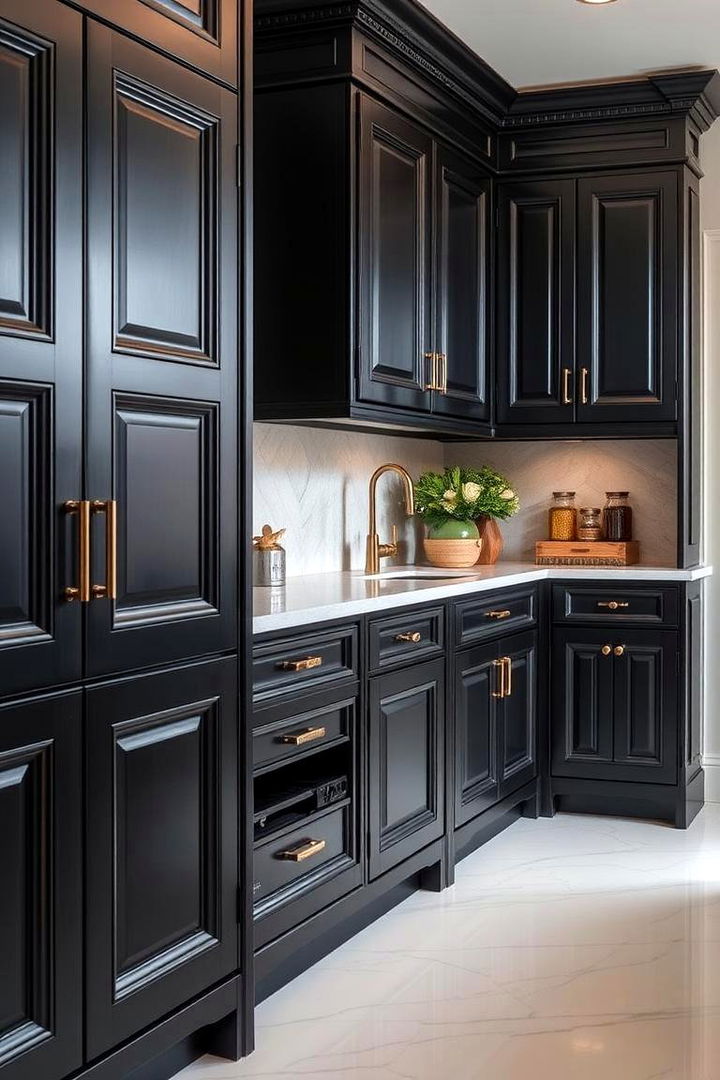 Custom Detailing - 22 Kitchens With Black Cabinets