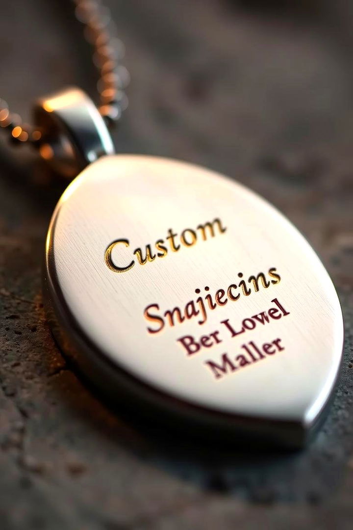 Custom Engraved Jewelry - First Wedding Anniversary Gift Ideas for Paper Themes