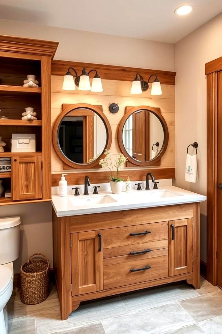 Custom Farmhouse Vanity Styles - 22 Barndominium Bathroom Ideas