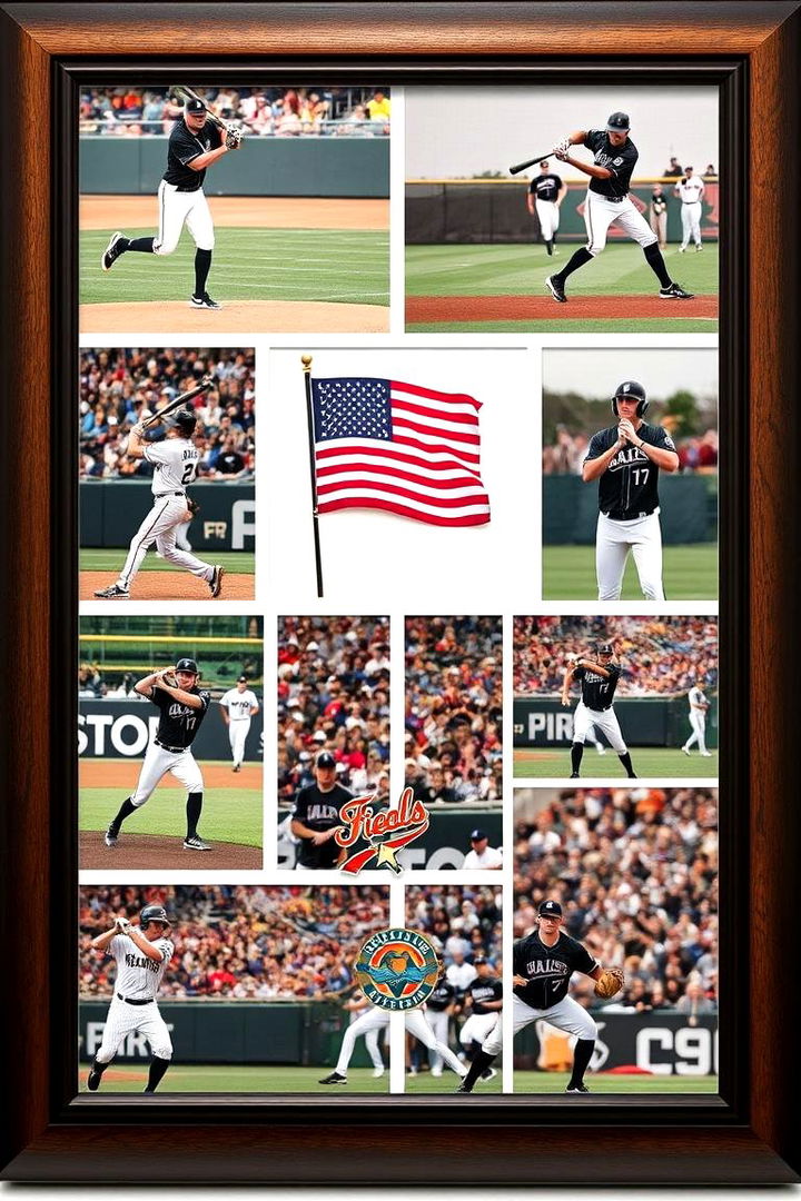 Custom Fielders Photo Collage - 22 Baseball Room Decor Ideas