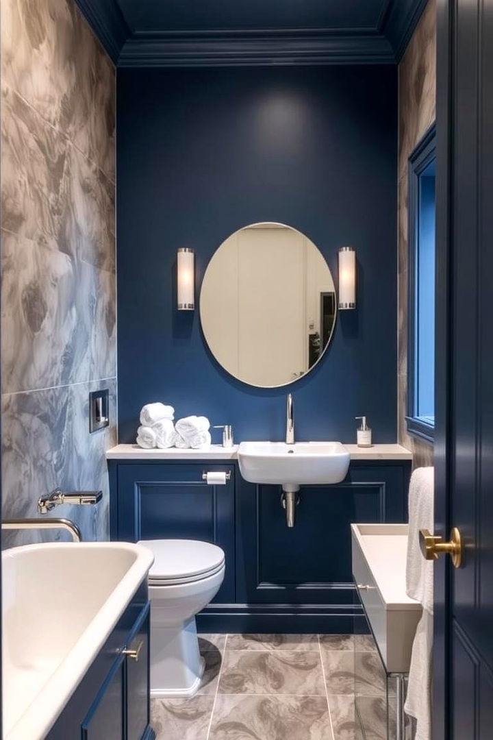 Custom Fitted Luxury Bathroom - 22 Blue and Gray Bathroom Ideas