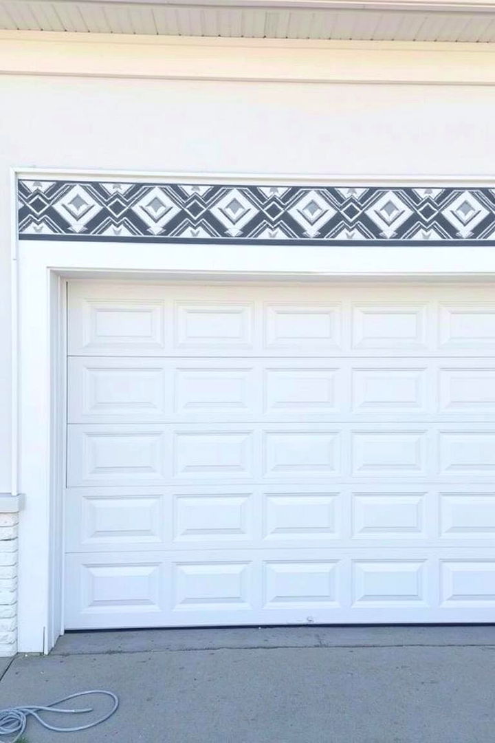 Custom Geometric Patterns - 22 Exterior Garage Door Trim Ideas