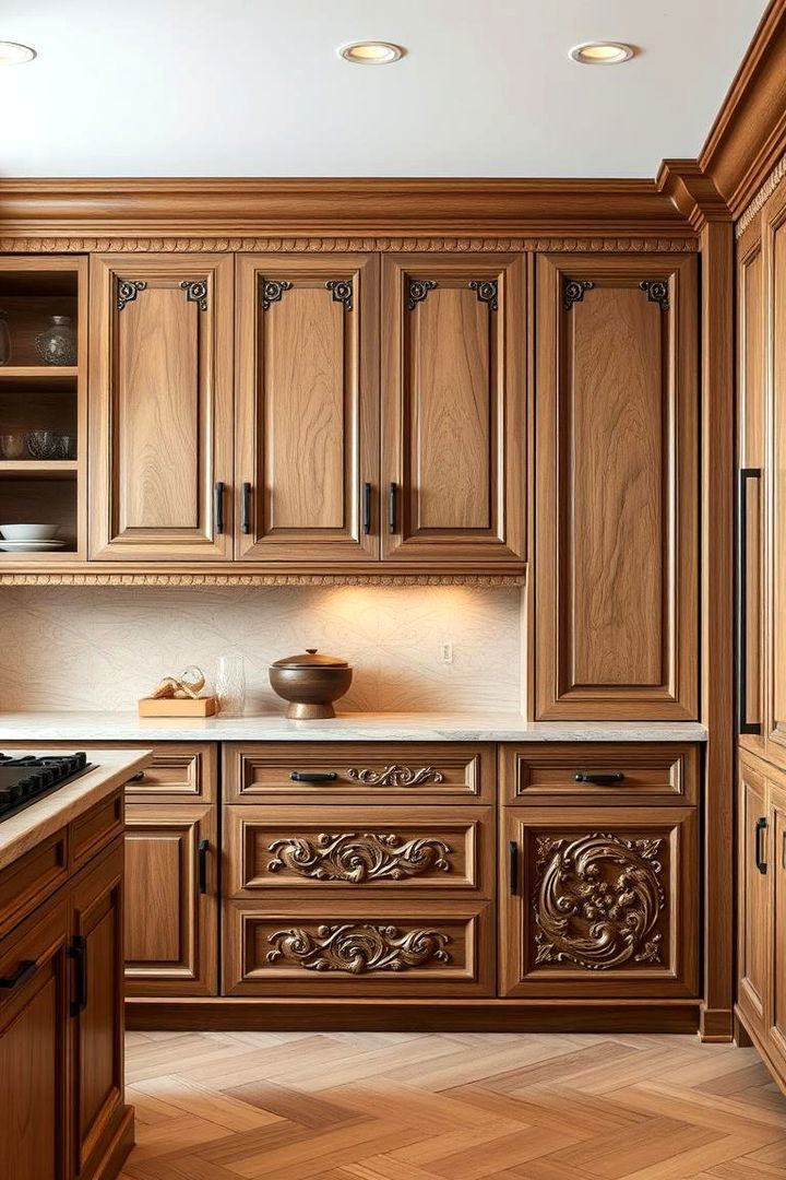 Custom Handcrafted Cabinets - 22 Tuscan Kitchen Design Ideas