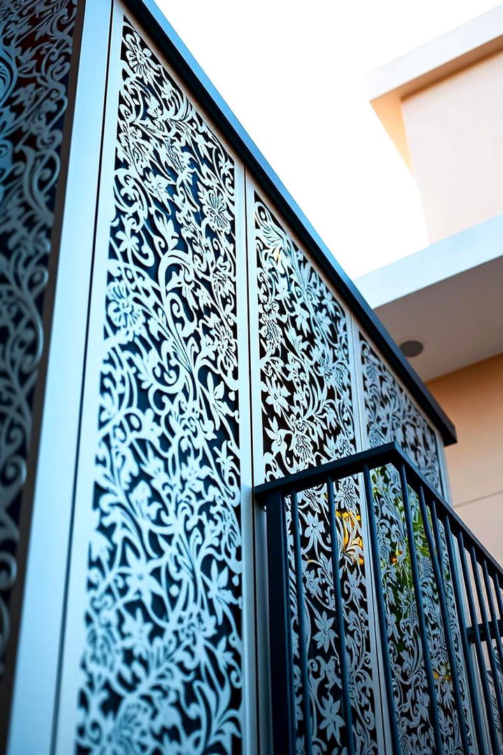 Custom Laser Cut Patterns - 22 Balcony Railing Design Ideas