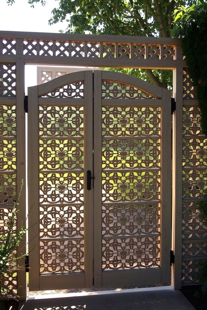 Custom Lattice Design Fence Gate - 22 Fence Gate Ideas
