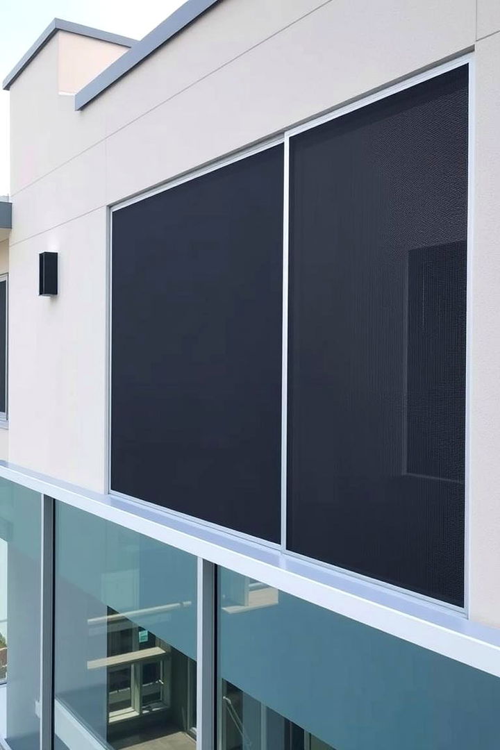 Custom Mesh Screens for Contemporary Style - 22 Balcony Shade Ideas