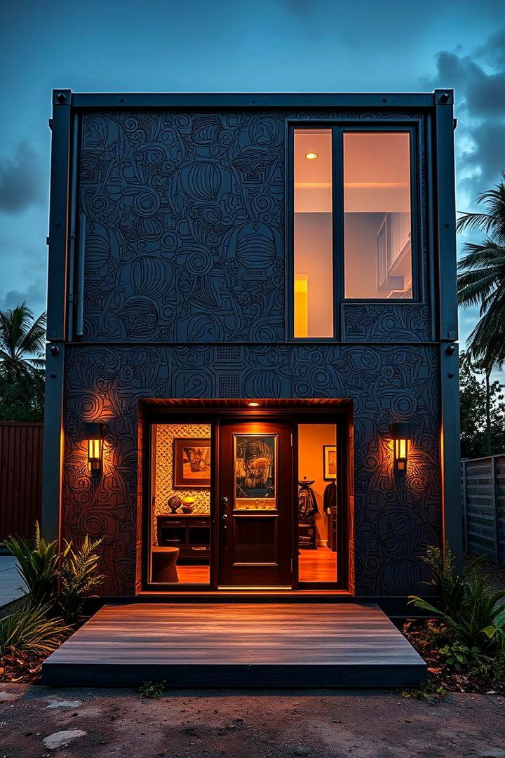 Custom Metal Facade Container Home - 22 Container Home Ideas