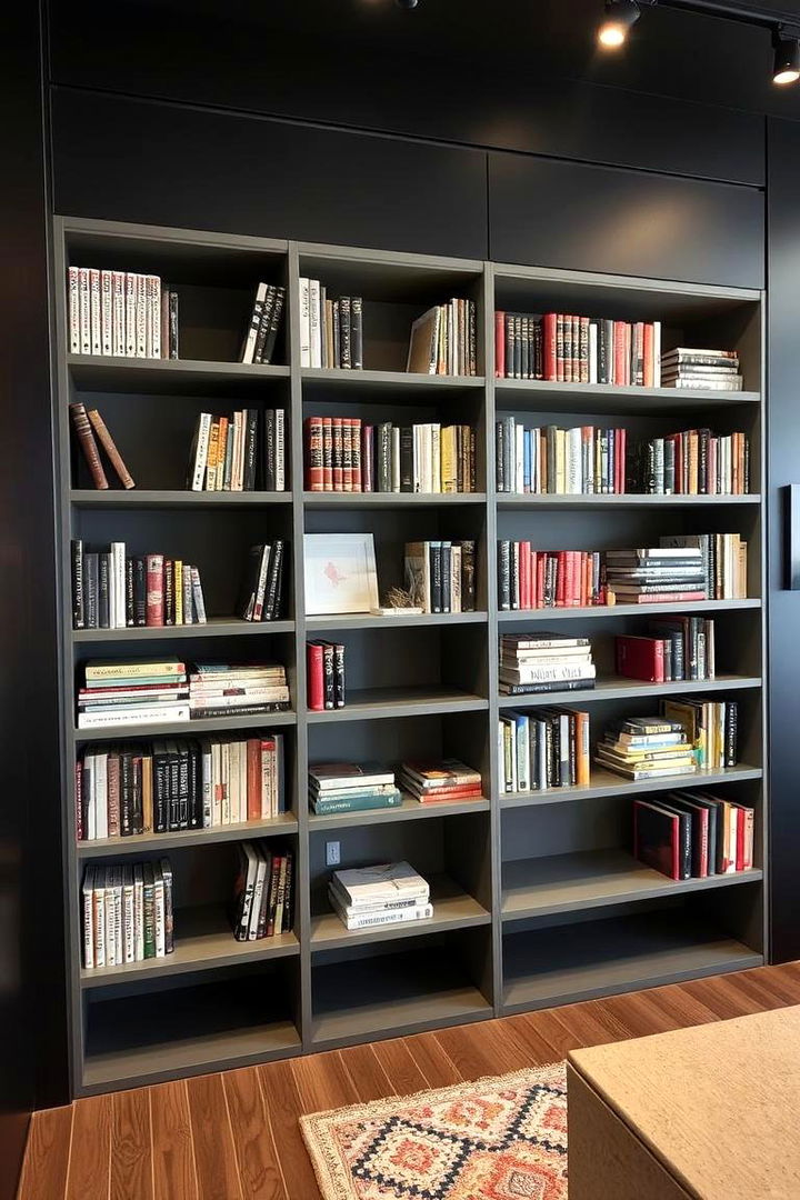Custom Modular Shelving Library - 22 Home Library Ideas