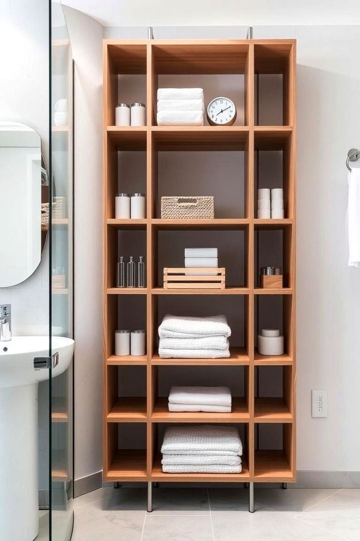 Custom Modular Shelving Solutions - 22 Bathroom Closet Ideas