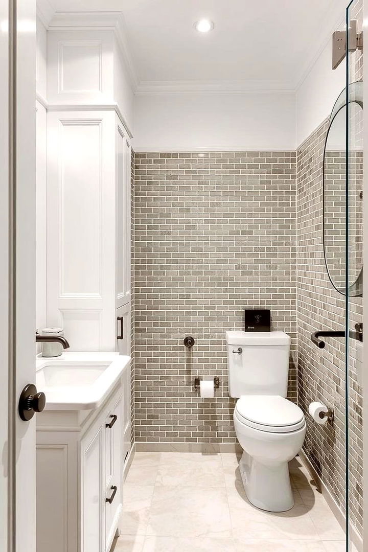 Custom Monochrome Flair - 22 Beige and White Bathroom Ideas