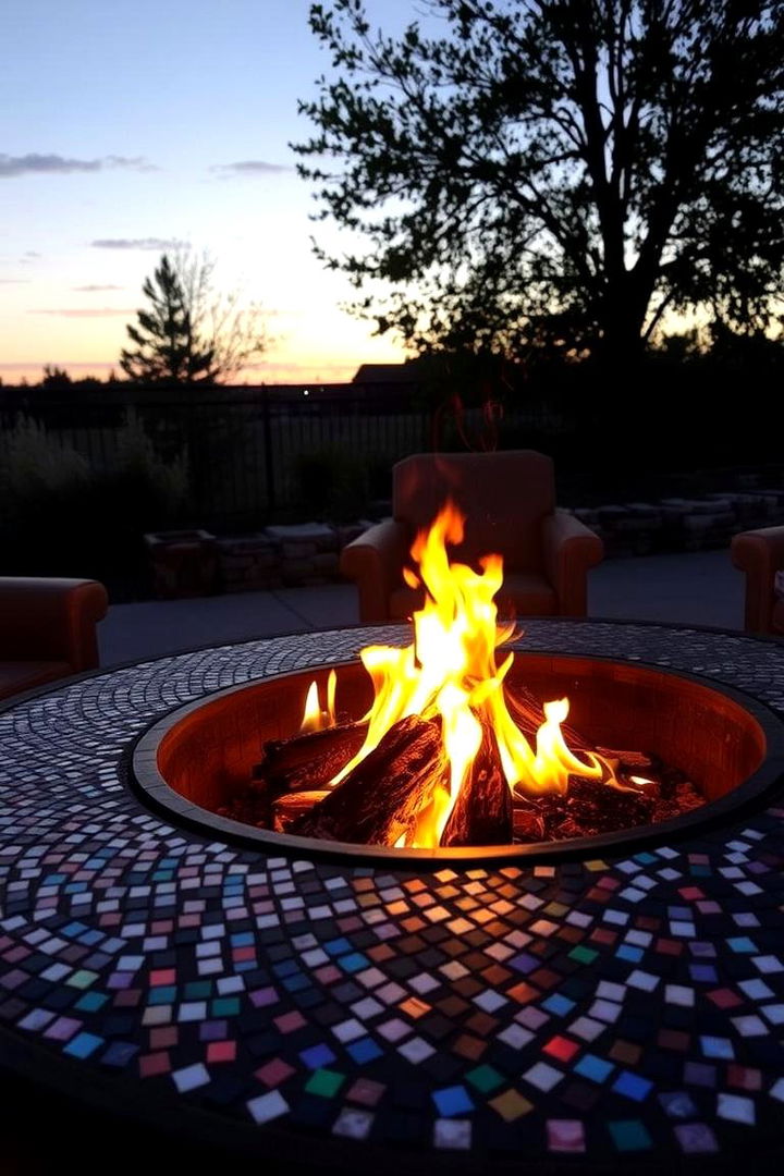 Custom Mosaic Fire Pit - 22 Fire Pit Ideas