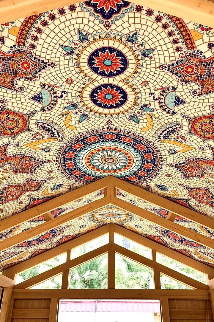Custom Mosaic Masterpiece - 22 Shed Ceiling Ideas