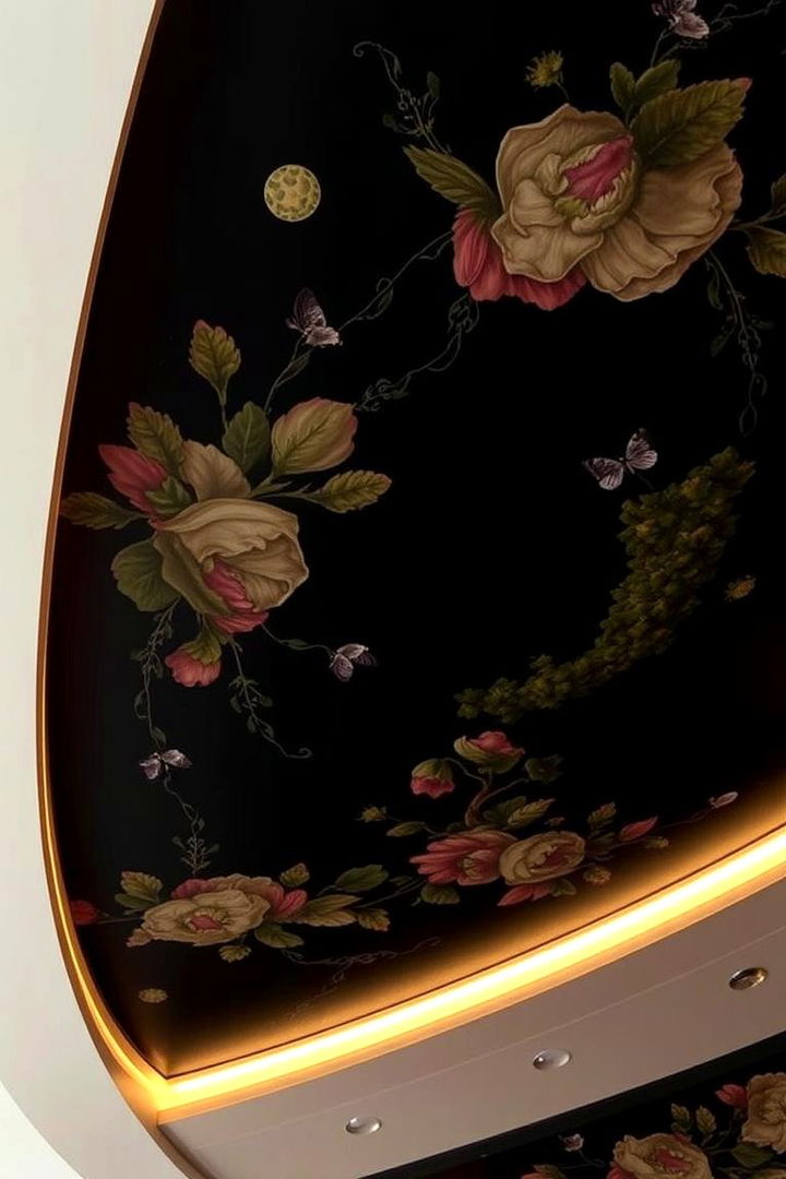 Custom Mural Integration - 22 black ceiling ideas