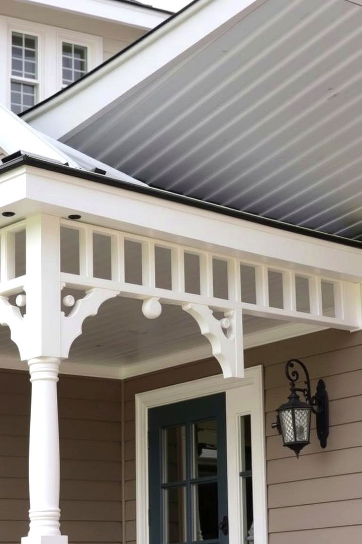 Custom Ornamental Flair - 22 Metal Roof Porch Design Ideas