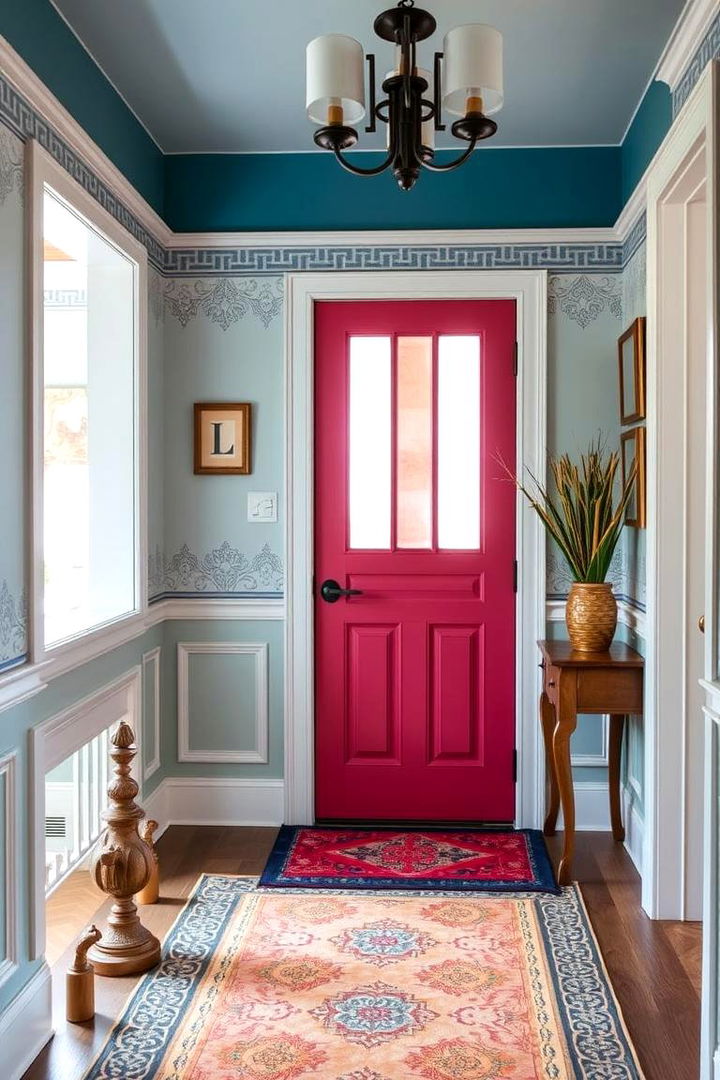 Custom Painted Accents - 22 Wainscoting Entryway Ideas