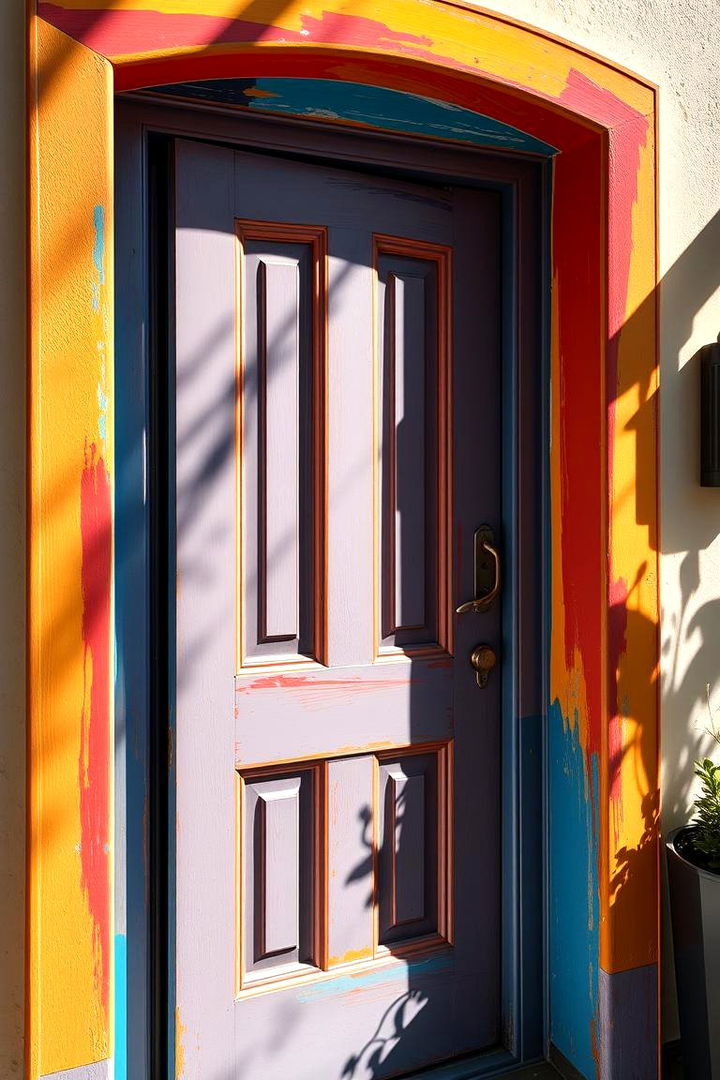 Custom Painted Accents - 22 Exterior Door Trim Ideas