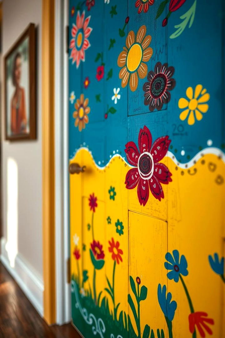 Custom Painted Artistic Door - 22 Pantry Door Ideas