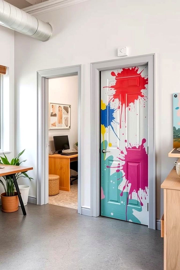 Custom Painted Doors for Personalized Expression - 22 Home Office Door Ideas