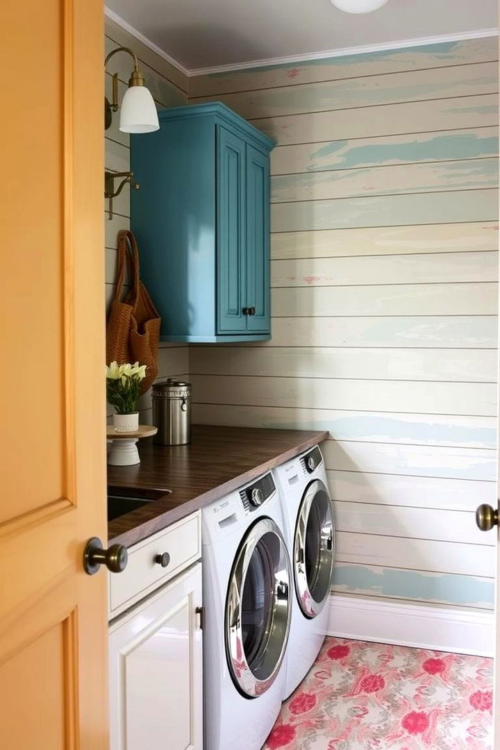 Custom Painted Shiplap Expressions - 22 Shiplap Laundry Room Ideas